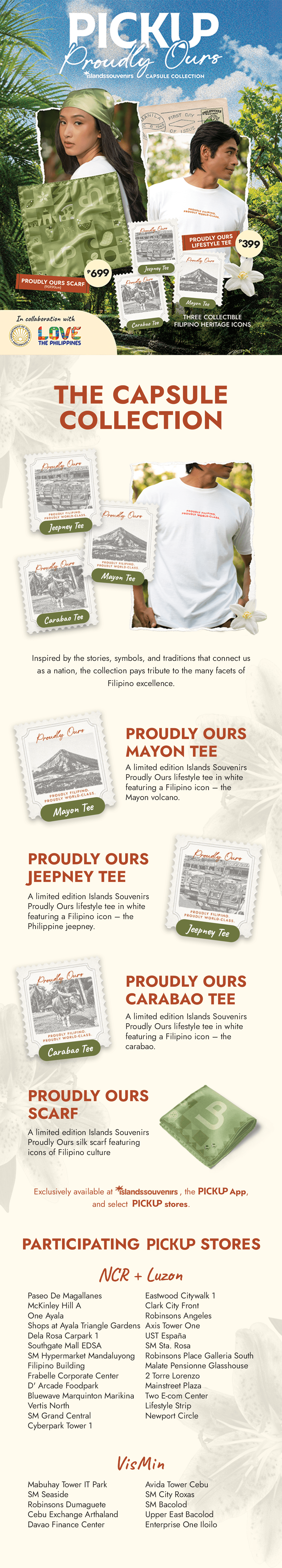 PICKUP Islands Souvenirs Proudly Ours Capsule Collection